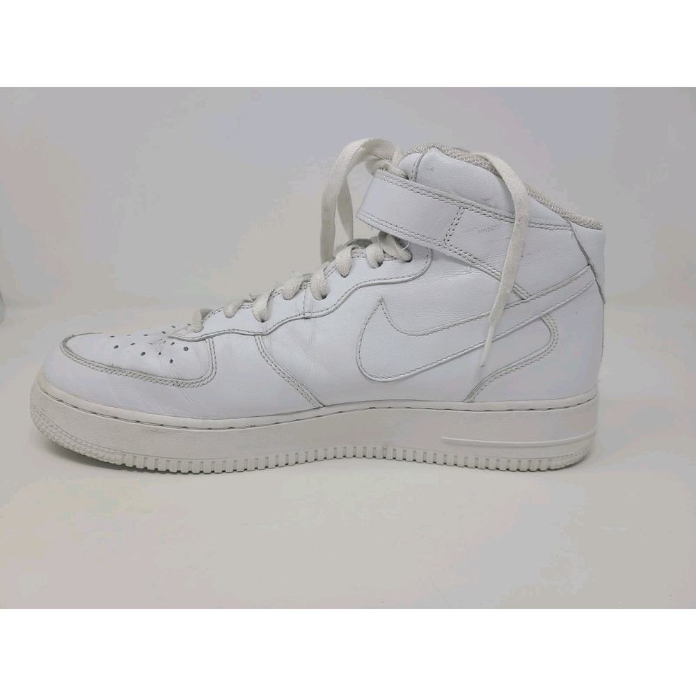 Nike Air Force 1 Mid White 07 Size 11 Men's Triple White - Picture 8 of 16
